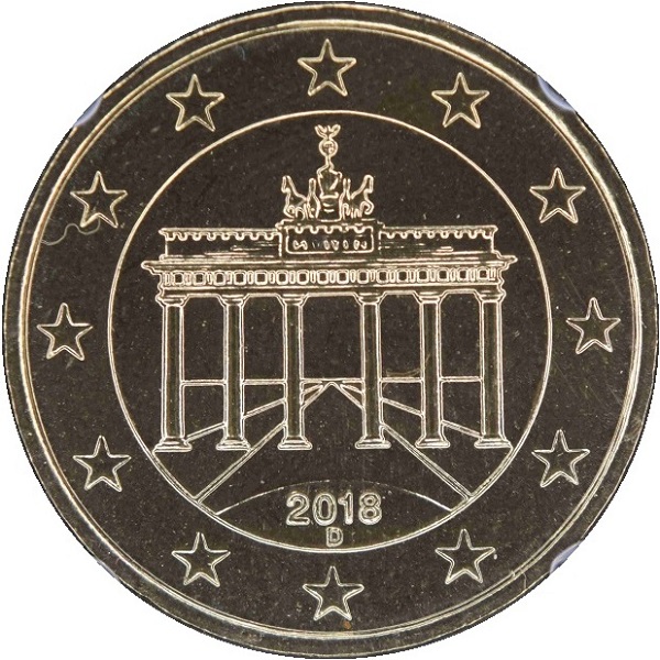 Германия 10 Евро цент (2018) "D" KM#