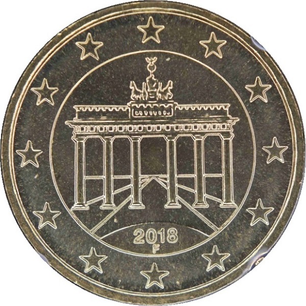 Германия 10 Евро цент (2018) "F" KM#