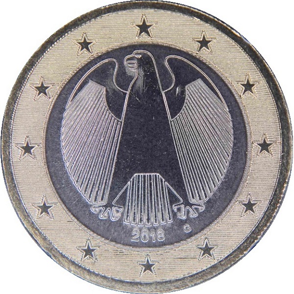 Германия 1 Евро (2018) "G" KM#