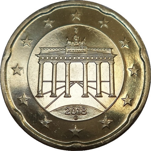 Германия 20 Евро цент (2018) "G" KM#