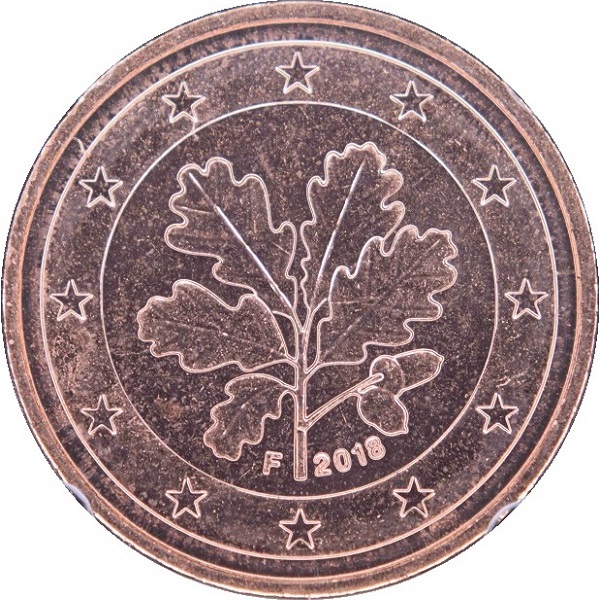Германия 2 Евро цент (2018) "F" KM#