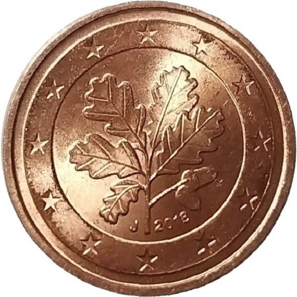 Germany 2 Euro cent (2018) "J" KM#