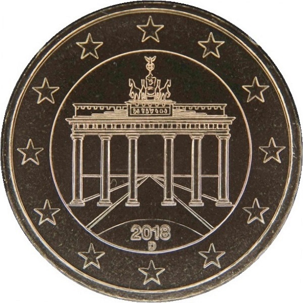 Германия 50 Евро цент (2018) "D" KM#