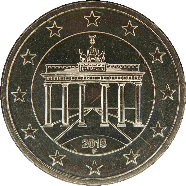 Германия 50 Евро цент (2018) "F" KM#