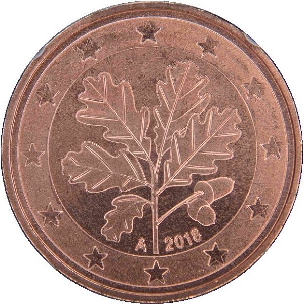 Germany 5 Euro cent (2018) "A" KM#