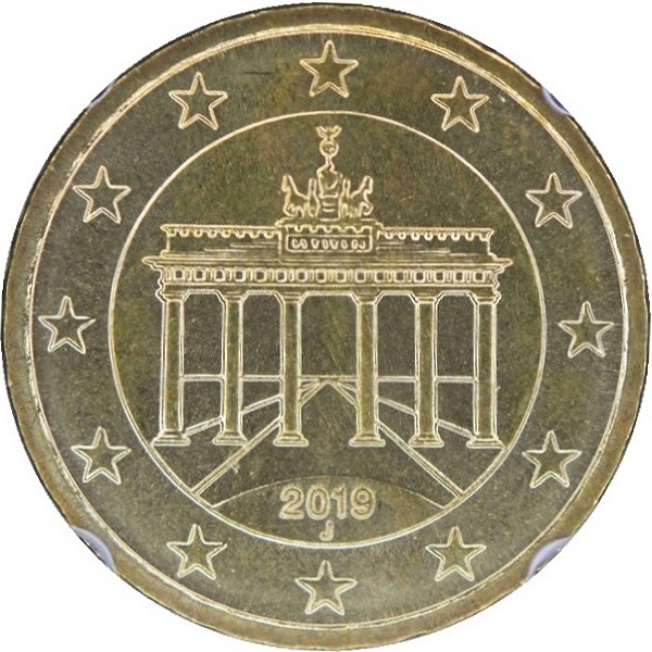 Германия 10 Евро цент (2019) "J" KM#