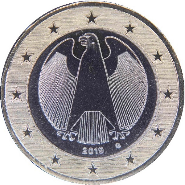 Германия 1 Евро (2019) "G" KM#