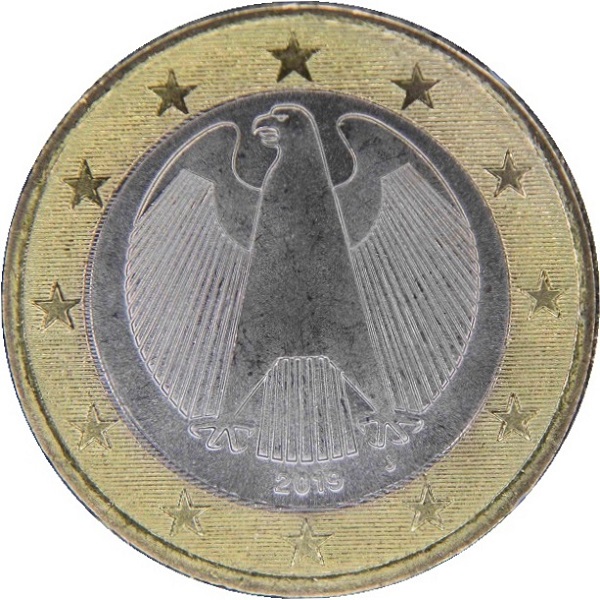 Германия 1 Евро (2019) "J" KM#