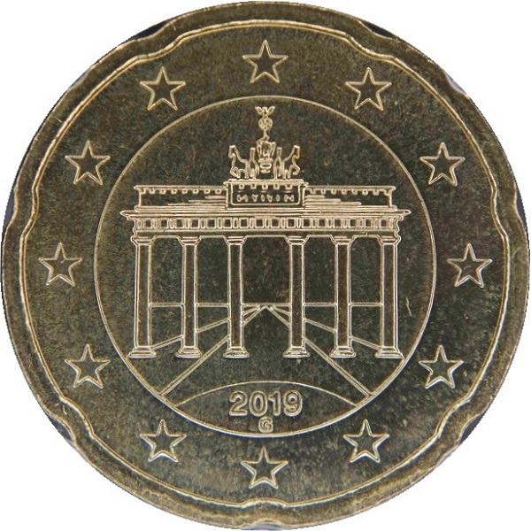 Германия 20 Евро цент (2019) "G" KM#