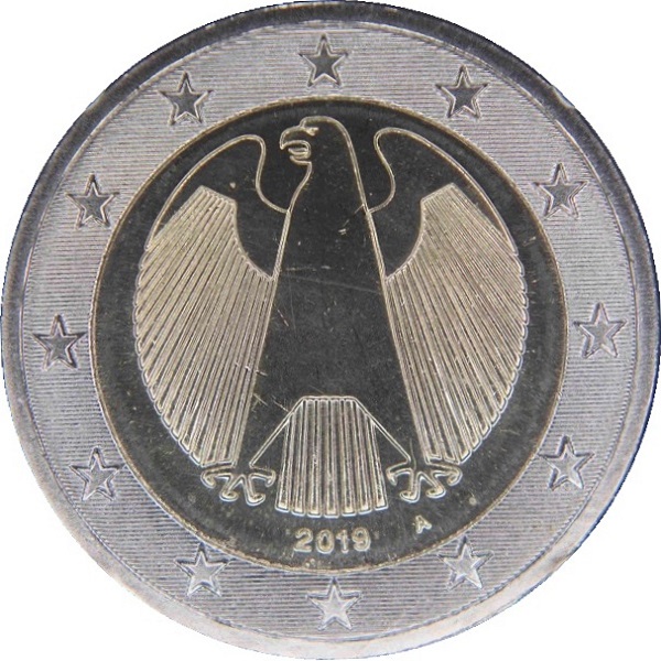 Германия 2 Евро (2019) "A" KM#