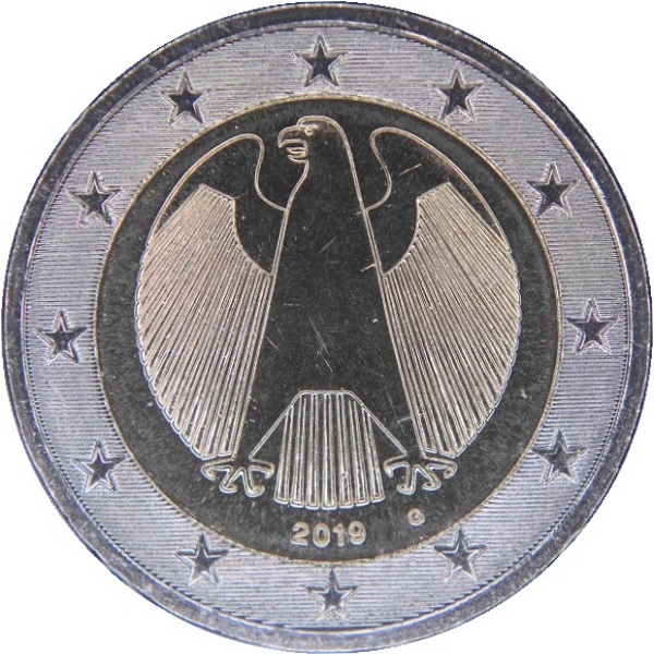 Германия 2 Евро (2019) "G" KM#