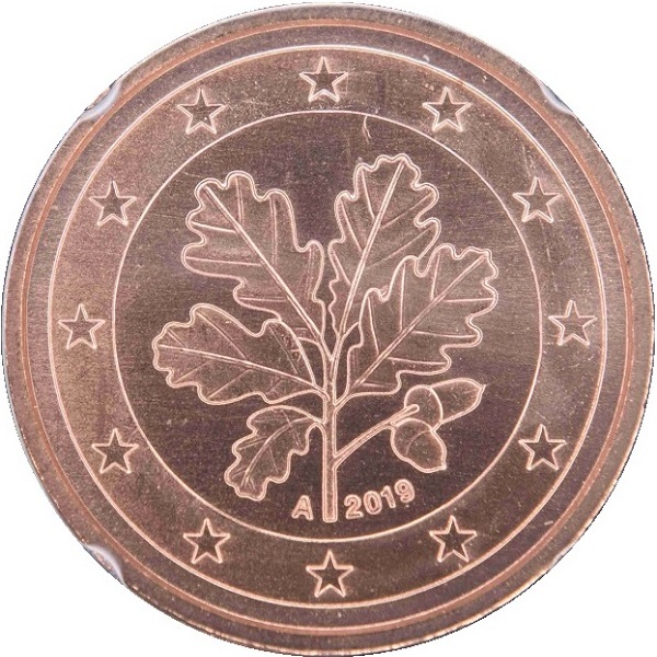Германия 2 Евро цент (2019) "A" KM#
