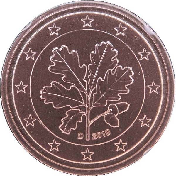 Германия 2 Евро цент (2019) "D" KM#