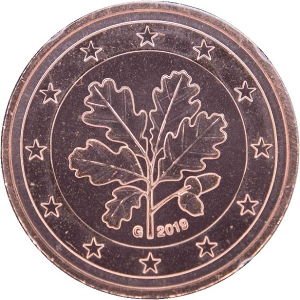 Германия 2 Евро цент (2019) "G" KM#