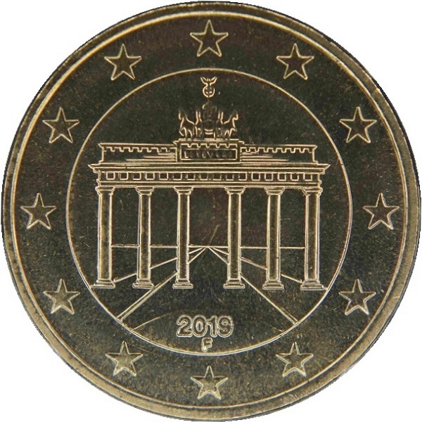 Германия 50 Евро цент (2019) "F" KM#