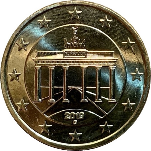 Германия 50 Евро цент (2019) "G" KM#