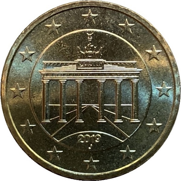 Германия 50 Евро цент (2019) "J" KM#