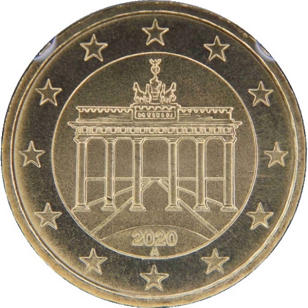 Германия 10 Евро цент (2020) "A" KM#