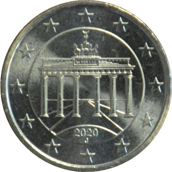 Германия 10 Евро цент (2020) "J" KM#