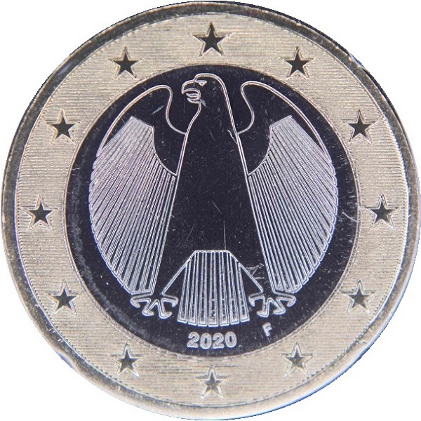 Германия 1 Евро (2020) "F" KM#