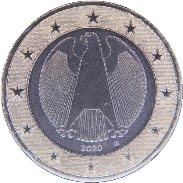 Германия 1 Евро (2020) "G" KM#