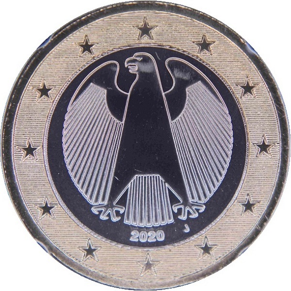 Германия 1 Евро (2020) "J" KM#
