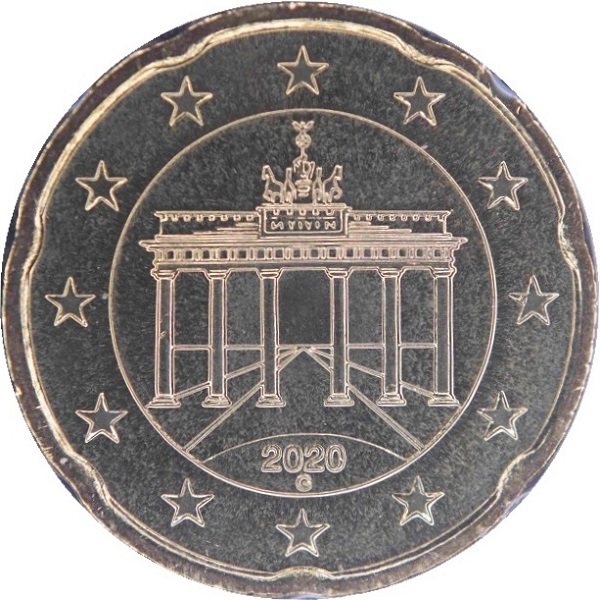 Германия 20 Евро цент (2020) "G" KM#