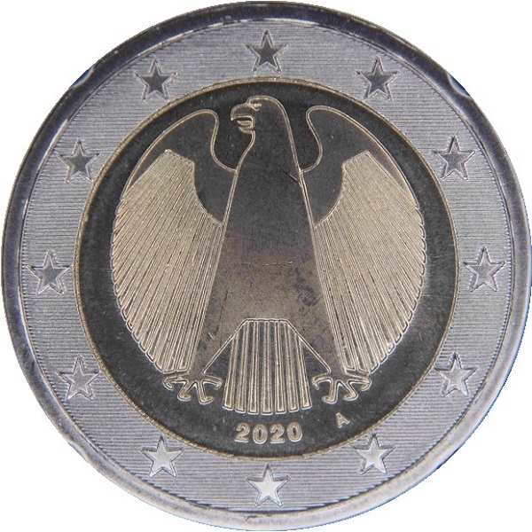 Германия 2 Евро (2020) "A" KM#