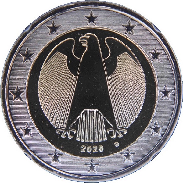 Германия 2 Евро (2020) "D" KM#