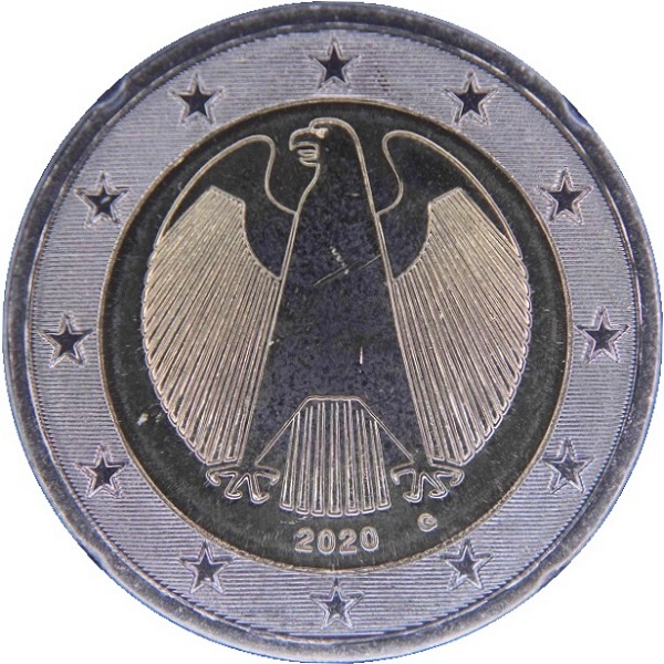 Германия 2 Евро (2020) "G" KM#