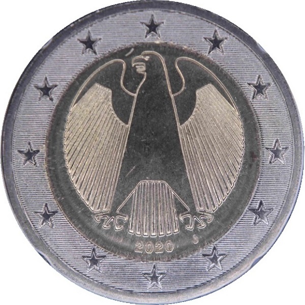 Германия 2 Евро (2020) "J" KM#