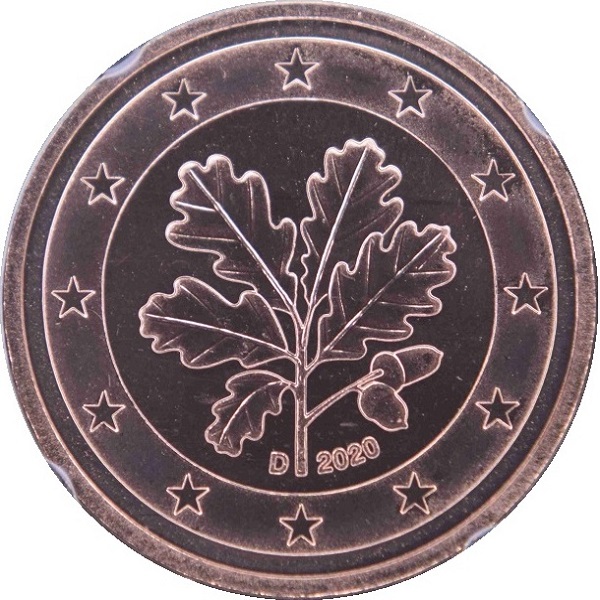 Германия 2 Евро цент (2020) "D" KM#