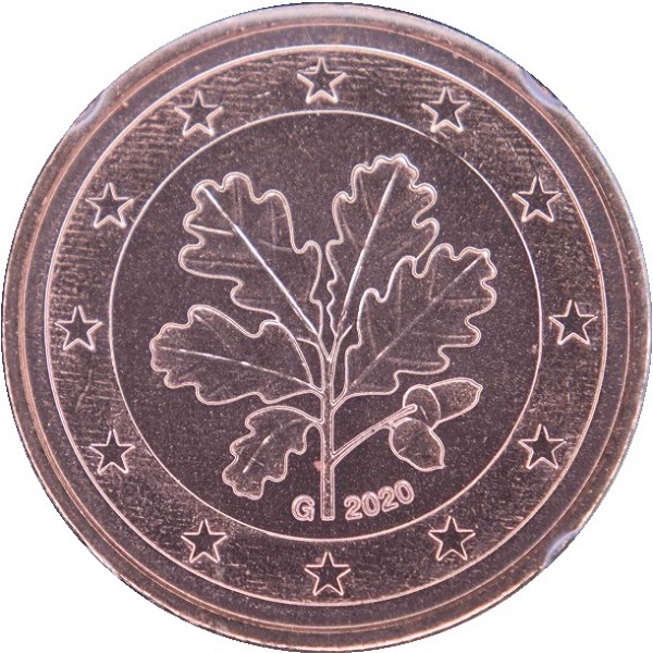 Германия 2 Евро цент (2020) "G" KM#