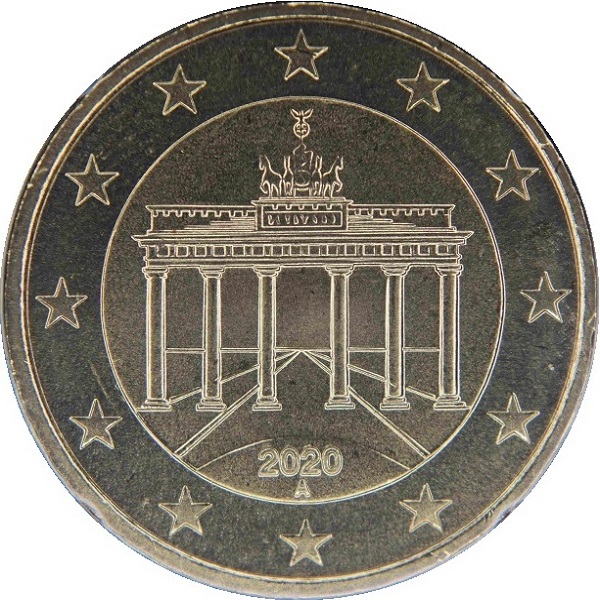Германия 50 Евро цент (2020) "A" KM#
