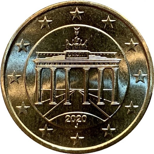 Германия 50 Евро цент (2020) "J" KM#