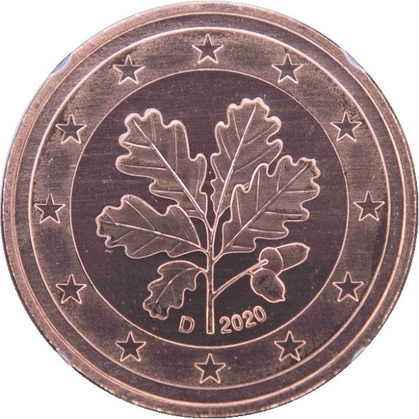 Германия 5 Евро цент (2020) "D" KM#