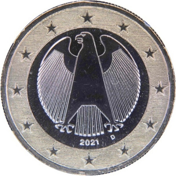 Germany 1 Euro (2021) "D" KM#