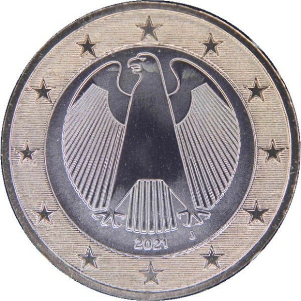 Germany 1 Euro (2021) "J" KM#