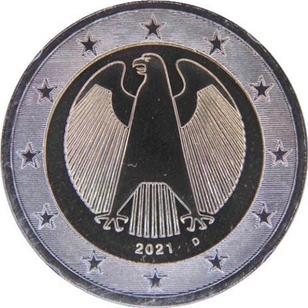 Germany 2 Euro (2021) "D" KM#