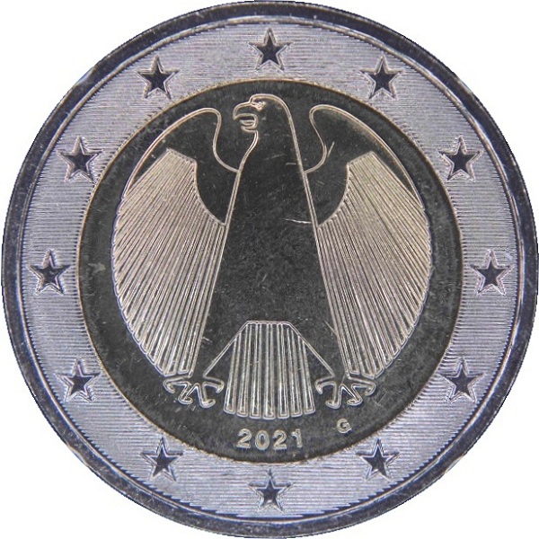 Германия 2 Евро (2021) "G" KM#