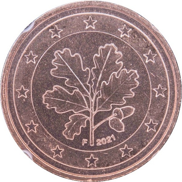 Германия 2 Евро цент (2021) "F" KM#