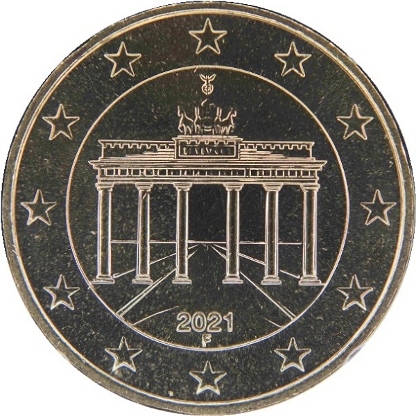 Germany 50 Euro cent (2021) "F" KM#