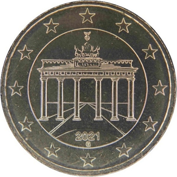 Германия 50 Евро цент (2021) "G" KM#