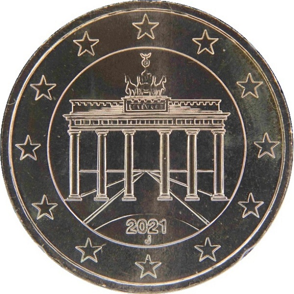 Germany 50 Euro cent (2021) "J" KM#