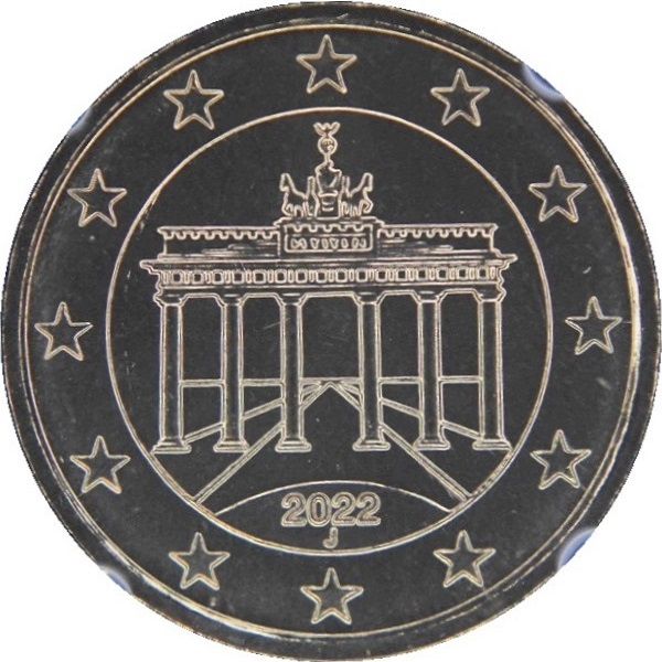 Германия 10 Евро цент (2022) "J" KM#