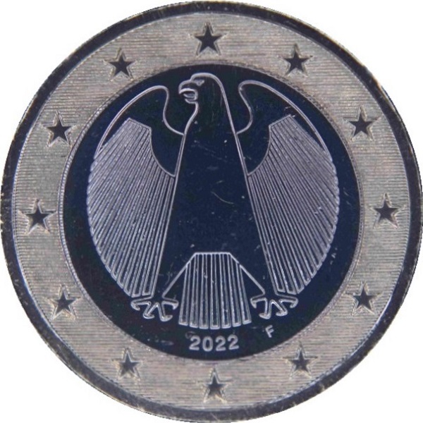 Германия 1 Евро (2022) "F" KM#