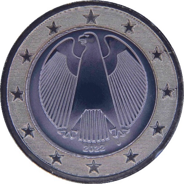 Германия 1 Евро (2022) "J" KM#