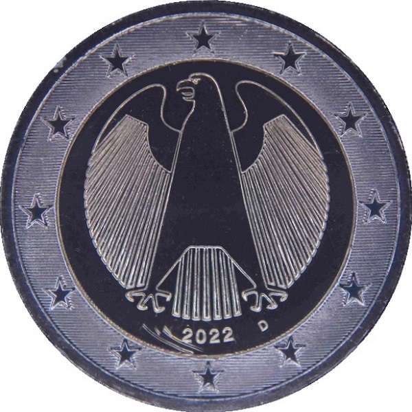 Германия 2 Евро (2022) "D" KM#