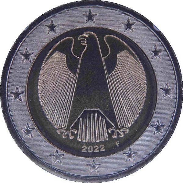 Германия 2 Евро (2022) "F" KM#