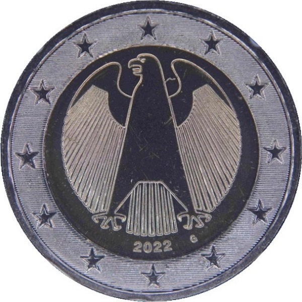 Германия 2 Евро (2022) "G" KM#